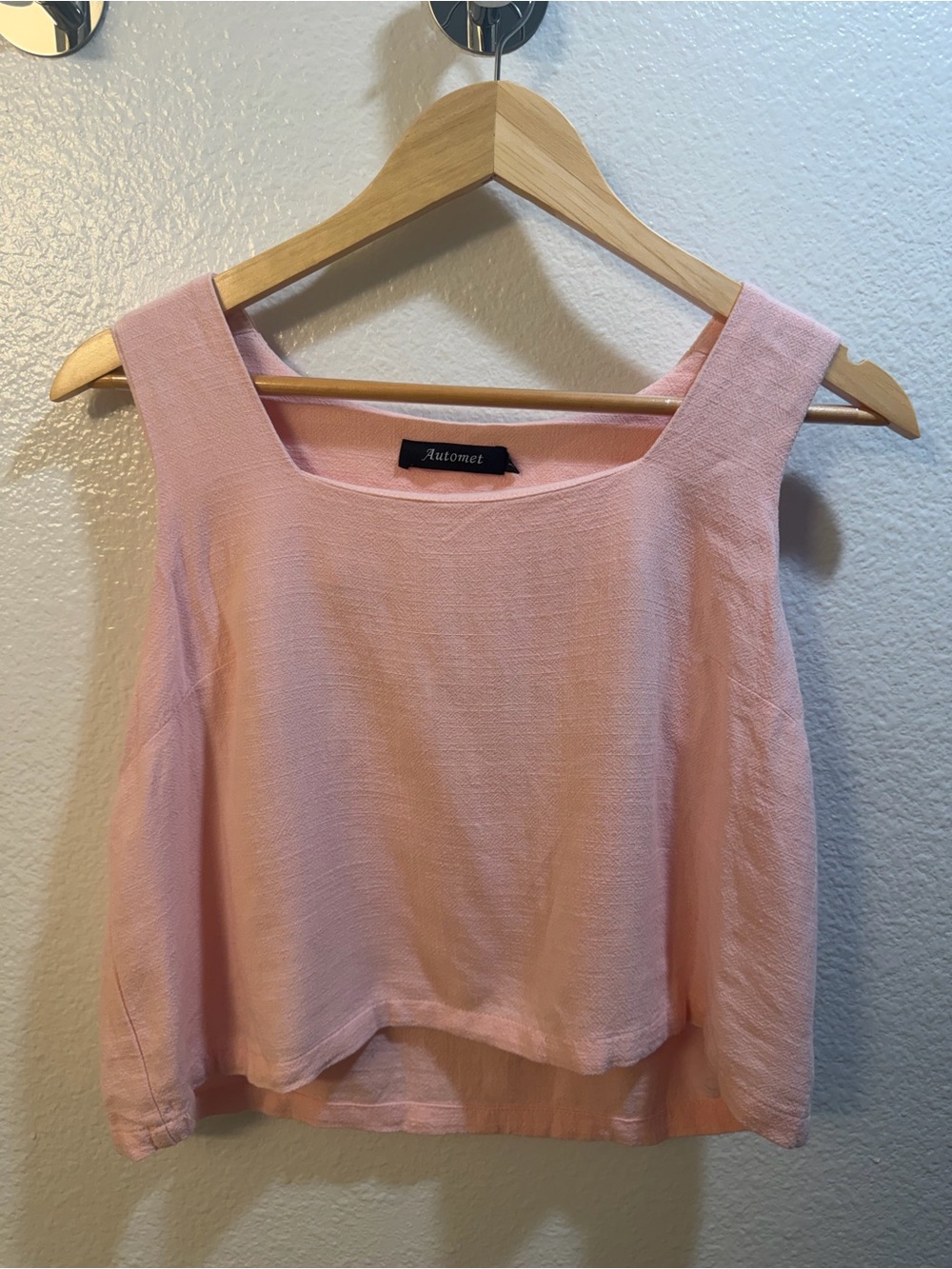 Automet Light Pink Short Sleeve Tank Size M